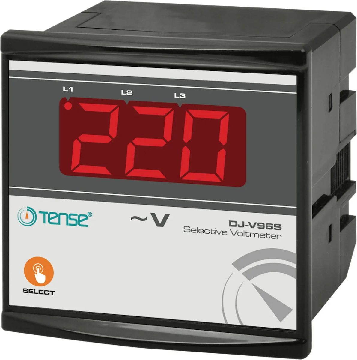 Selective digital voltmeter 96x96 mm (1-500 V AC)