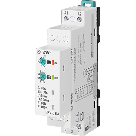 Multifunctional w-automat type timer relay from 0.1 seconds to 100 hours (12-240 V AC/DC)